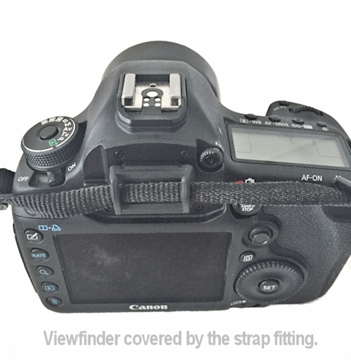 example of a viewfinder cover fitted.